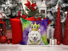 Load image into Gallery viewer, Samoyed King of Mardi Gras Throw Pillow