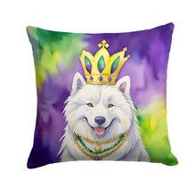 Load image into Gallery viewer, Samoyed King of Mardi Gras Throw Pillow