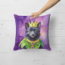 Load image into Gallery viewer, Schipperke King of Mardi Gras Throw Pillow