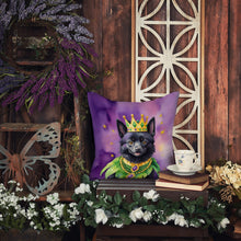 Load image into Gallery viewer, Schipperke King of Mardi Gras Throw Pillow