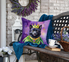 Load image into Gallery viewer, Schipperke King of Mardi Gras Throw Pillow