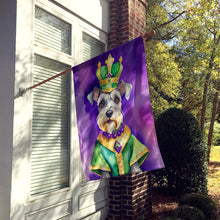Load image into Gallery viewer, Schnauzer King of Mardi Gras House Flag
