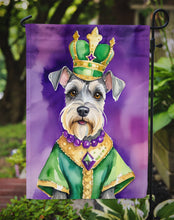 Load image into Gallery viewer, Schnauzer King of Mardi Gras Garden Flag - Vibrant Dog-Themed Yard Decor by Caroline's Treasures