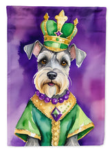 Load image into Gallery viewer, Schnauzer King of Mardi Gras Garden Flag - Vibrant Dog-Themed Yard Decor by Caroline's Treasures