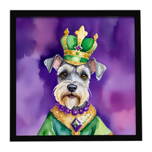 Load image into Gallery viewer, Schnauzer King of Mardi Gras Framed Metal Print