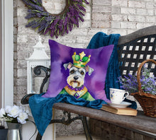 Load image into Gallery viewer, Schnauzer King of Mardi Gras Throw Pillow
