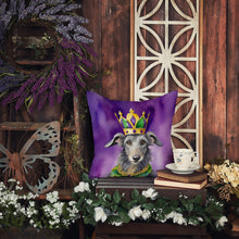 Load image into Gallery viewer, Scottish Deerhound King of Mardi Gras Throw Pillow