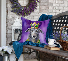 Load image into Gallery viewer, Scottish Deerhound King of Mardi Gras Throw Pillow