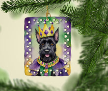 Load image into Gallery viewer, Scottish Terrier King of Mardi Gras Porcelain Ornament