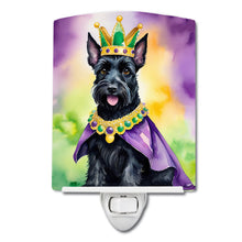 Load image into Gallery viewer, Scottish Terrier King of Mardi Gras Ceramic Night Light