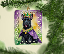 Load image into Gallery viewer, Scottish Terrier King of Mardi Gras Porcelain Ornament