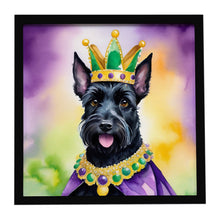 Load image into Gallery viewer, Scottish Terrier King of Mardi Gras Framed Metal Print