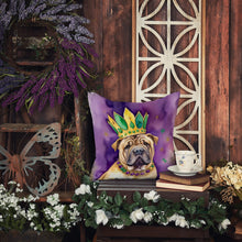 Load image into Gallery viewer, Shar Pei King of Mardi Gras Throw Pillow - 14x14 Decorative Pillow – Art for Your Home &amp; Patio