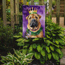 Load image into Gallery viewer, Shar Pei King of Mardi Gras Garden Flag - Vibrant Dog-Themed Yard Decor by Caroline's Treasures