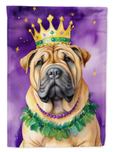 Load image into Gallery viewer, Shar Pei King of Mardi Gras Garden Flag - Vibrant Dog-Themed Yard Decor by Caroline's Treasures