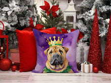 Load image into Gallery viewer, Shar Pei King of Mardi Gras Throw Pillow - 14x14 Decorative Pillow – Art for Your Home &amp; Patio