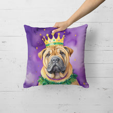 Load image into Gallery viewer, Shar Pei King of Mardi Gras Throw Pillow