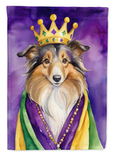 Load image into Gallery viewer, Sheltie King of Mardi Gras House Flag