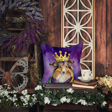 Load image into Gallery viewer, Sheltie King of Mardi Gras Throw Pillow