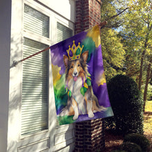 Load image into Gallery viewer, Sheltie King of Mardi Gras House Flag