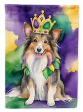 Load image into Gallery viewer, Sheltie King of Mardi Gras House Flag
