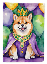 Load image into Gallery viewer, Shiba Inu King of Mardi Gras House Flag