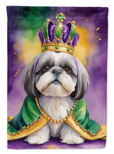 Load image into Gallery viewer, Shih Tzu King of Mardi Gras House Flag