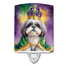 Load image into Gallery viewer, Shih Tzu King of Mardi Gras Ceramic Night Light