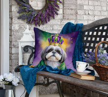 Load image into Gallery viewer, Shih Tzu King of Mardi Gras Throw Pillow