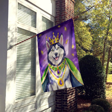 Load image into Gallery viewer, Siberian Husky King of Mardi Gras House Flag