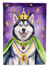 Load image into Gallery viewer, Siberian Husky King of Mardi Gras House Flag