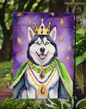 Load image into Gallery viewer, Siberian Husky King of Mardi Gras Garden Flag - Vibrant Dog-Themed Yard Decor by Caroline's Treasures