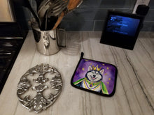 Load image into Gallery viewer, Siberian Husky King of Mardi Gras Pot Holders - Set of 2 Decorative Kitchen Helpers | Made in the USA