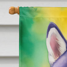 Load image into Gallery viewer, Siberian Husky King of Mardi Gras House Flag