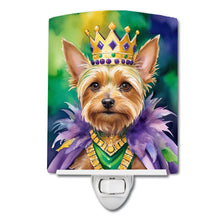 Load image into Gallery viewer, Silky Terrier King of Mardi Gras Ceramic Night Light
