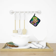 Load image into Gallery viewer, Silky Terrier King of Mardi Gras Pot Holders - Set of 2 Decorative Kitchen Helpers | Made in the USA