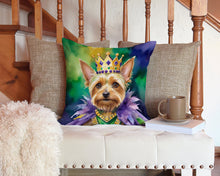 Load image into Gallery viewer, Silky Terrier King of Mardi Gras Throw Pillow - 14x14 Decorative Pillow – Art for Your Home &amp; Patio