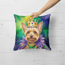 Load image into Gallery viewer, Silky Terrier King of Mardi Gras Throw Pillow