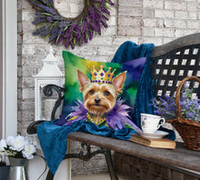 Load image into Gallery viewer, Silky Terrier King of Mardi Gras Throw Pillow