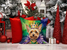 Load image into Gallery viewer, Silky Terrier King of Mardi Gras Throw Pillow