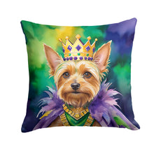 Load image into Gallery viewer, Silky Terrier King of Mardi Gras Throw Pillow