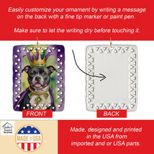 Load image into Gallery viewer, Staffordshire Bull Terrier King of Mardi Gras Porcelain Ornament