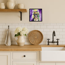 Load image into Gallery viewer, Staffordshire Bull Terrier King of Mardi Gras Framed Metal Print