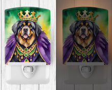 Load image into Gallery viewer, Tibetan Mastiff King of Mardi Gras Ceramic Night Light