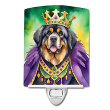 Load image into Gallery viewer, Tibetan Mastiff King of Mardi Gras Ceramic Night Light