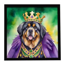 Load image into Gallery viewer, Tibetan Mastiff King of Mardi Gras Framed Metal Print