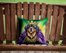 Load image into Gallery viewer, Tibetan Mastiff King of Mardi Gras Throw Pillow - 14x14 Decorative Pillow – Art for Your Home &amp; Patio