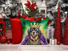 Load image into Gallery viewer, Tibetan Mastiff King of Mardi Gras Throw Pillow - 14x14 Decorative Pillow – Art for Your Home &amp; Patio