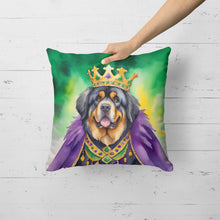 Load image into Gallery viewer, Tibetan Mastiff King of Mardi Gras Throw Pillow