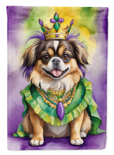 Load image into Gallery viewer, Tibetan Spaniel King of Mardi Gras Garden Flag - Vibrant Dog-Themed Yard Decor by Caroline's Treasures